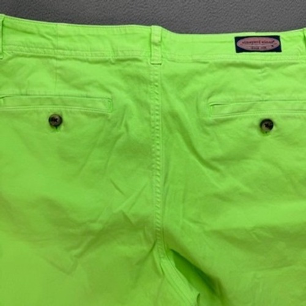 Vineyard Vines Island Short Slim Fit Mens 34 Green‎ Chino Cotton Beach Casual - Picture 9 of 11